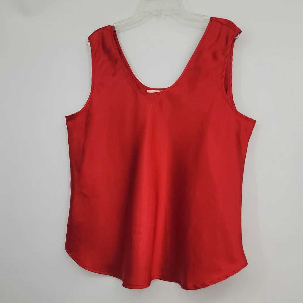 VTG Inner Most Womens Satin Tank Top Red XL Y2K Vintage Feminine Romantic Career